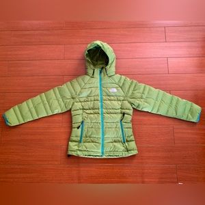 Northface Women’s Green Down Hoodie Jacket